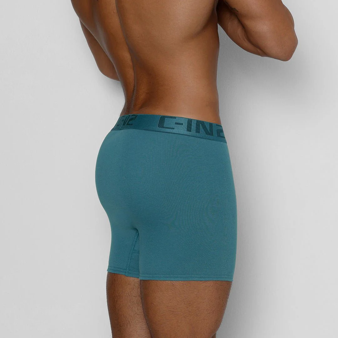 Core Mid Rise Boxer Brief Lagoon Blue - Image 3