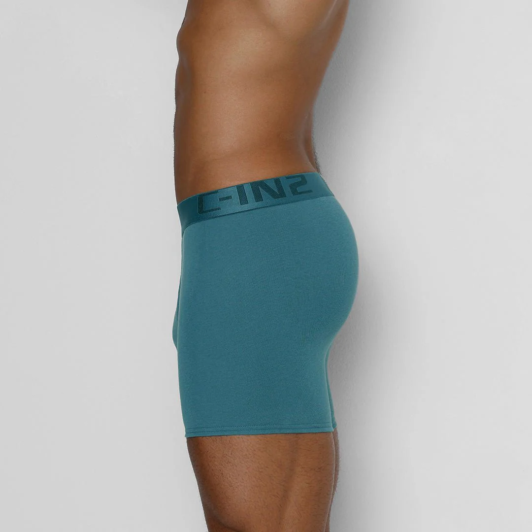 Core Mid Rise Boxer Brief Lagoon Blue - Image 4