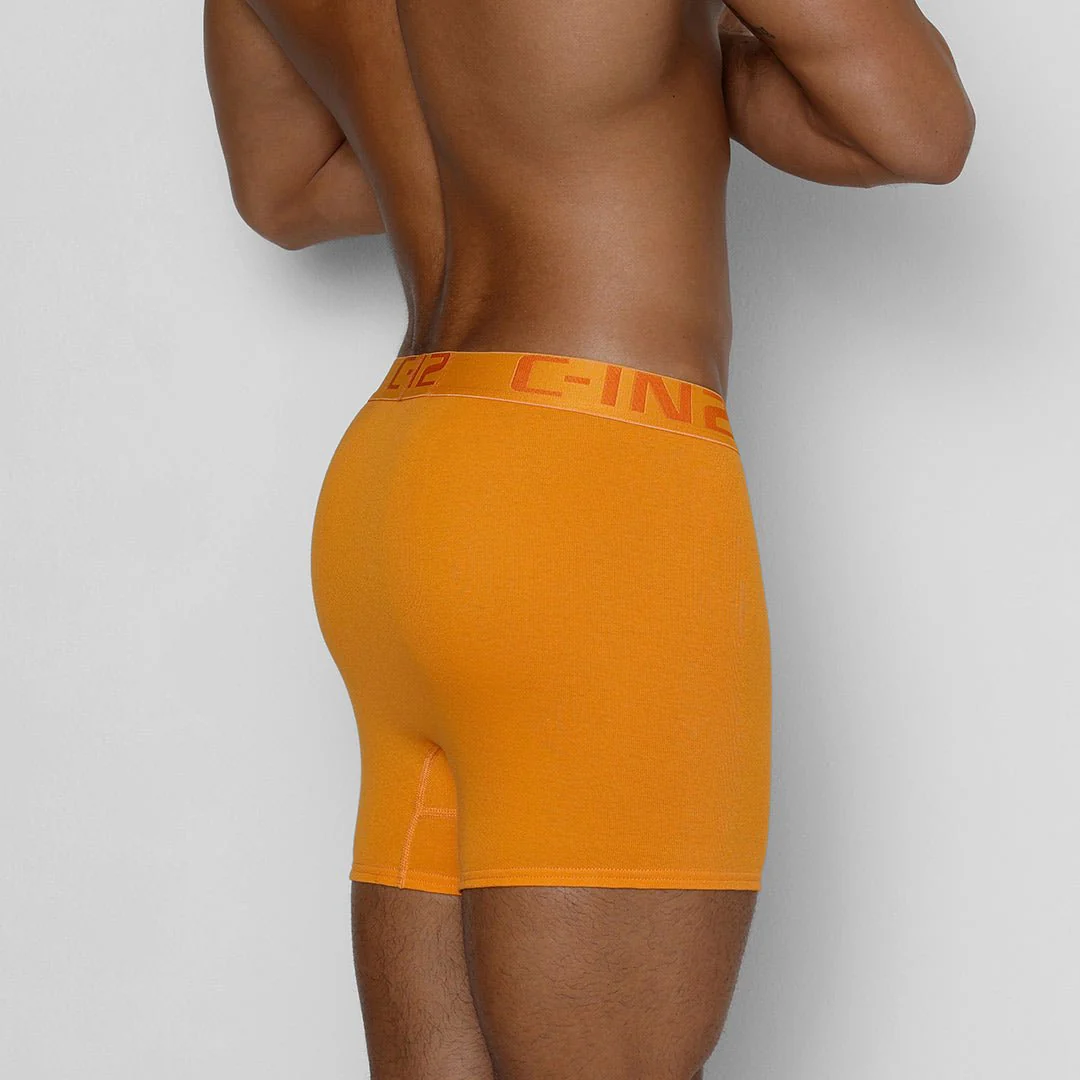 Core Mid Rise Boxer Brief Turmeric Orange - Image 2