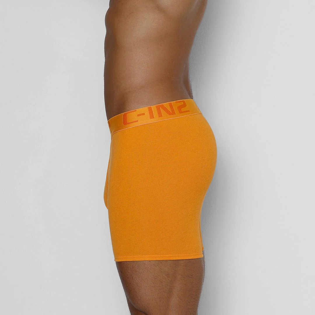 Core Mid Rise Boxer Brief Turmeric Orange - Image 3