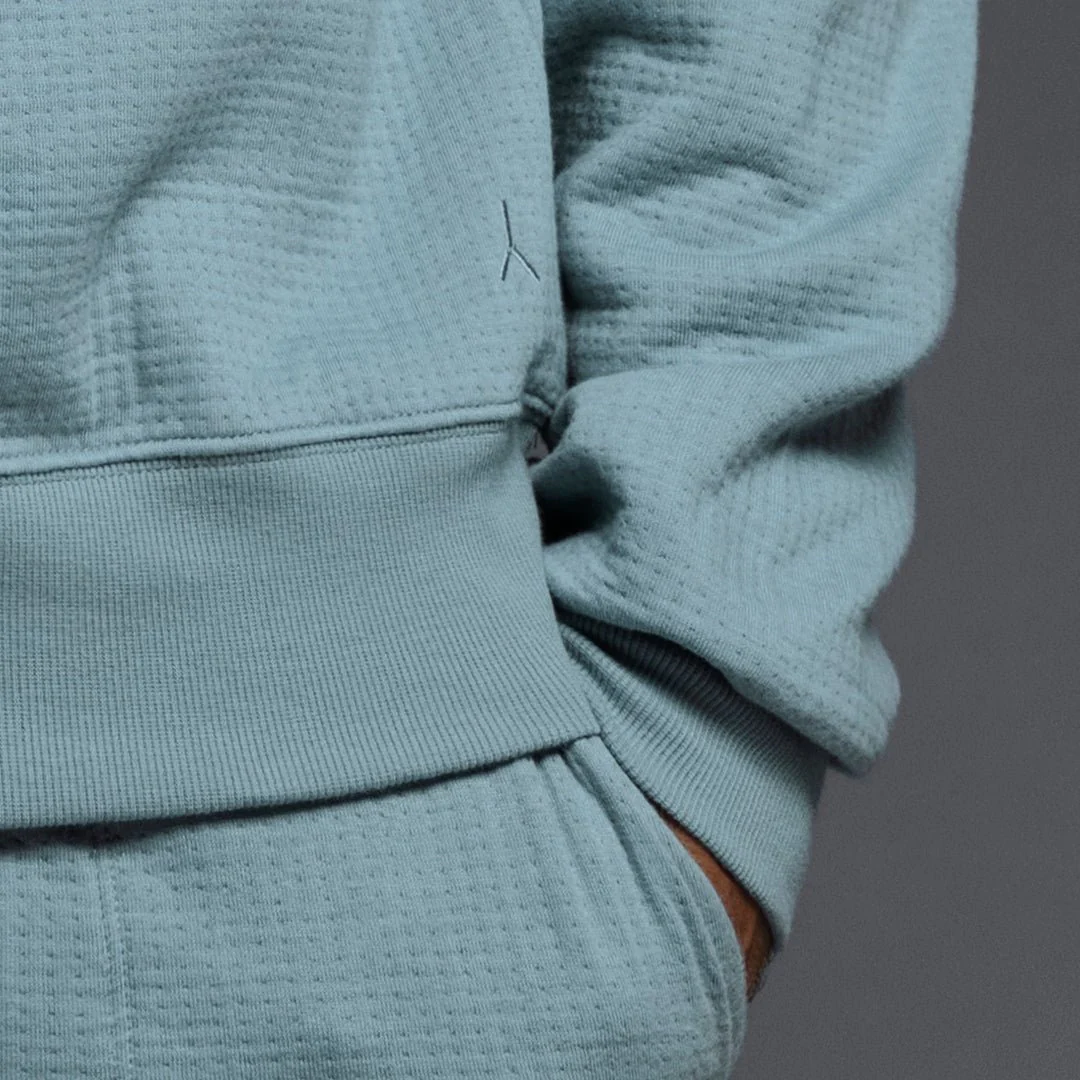 RO3 Dual Layer Crew Neck Sweatshirt Dusty Blue - Image 3