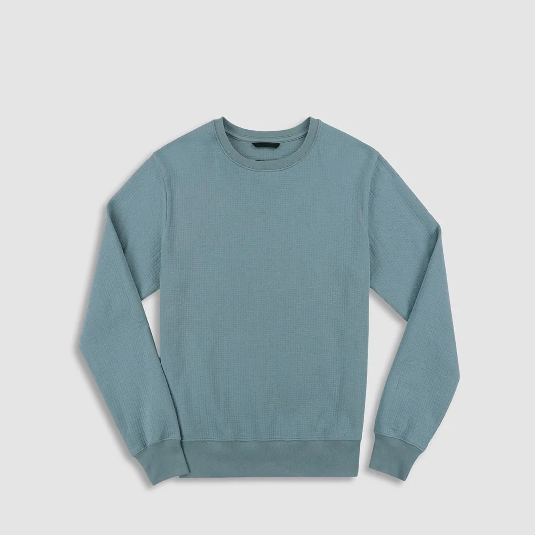 RO3 Dual Layer Crew Neck Sweatshirt Dusty Blue - Image 4