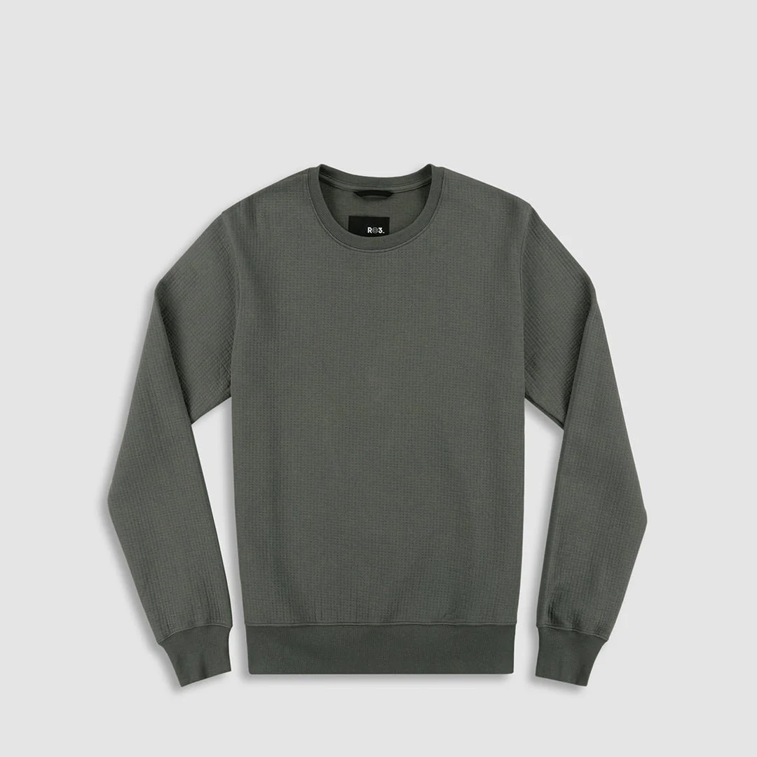 RO3 Dual Layer Crew Neck Sweatshirt Gunmetal - Image 4