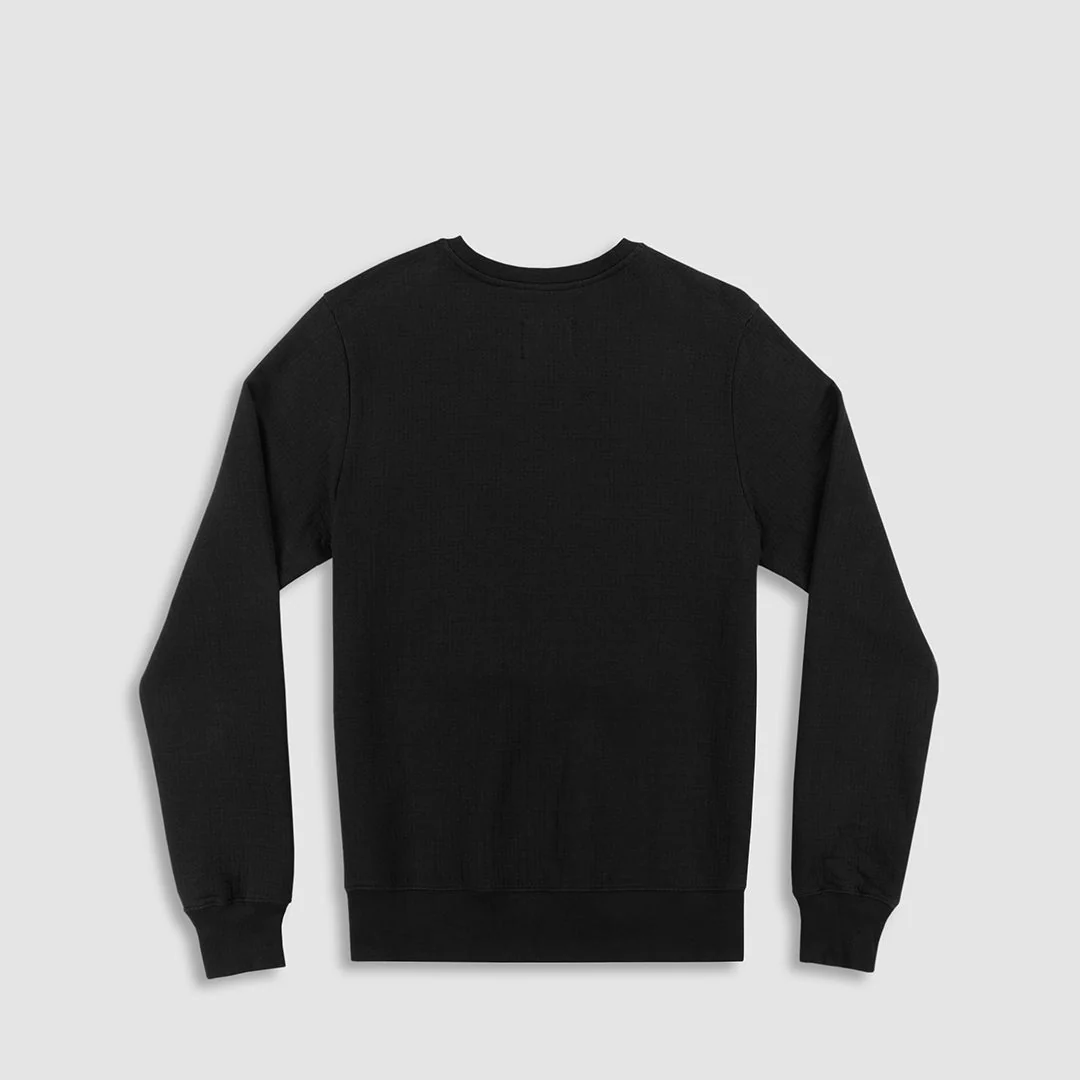 RO3 Dual Layer Crew Neck Sweatshirt Black - Image 4