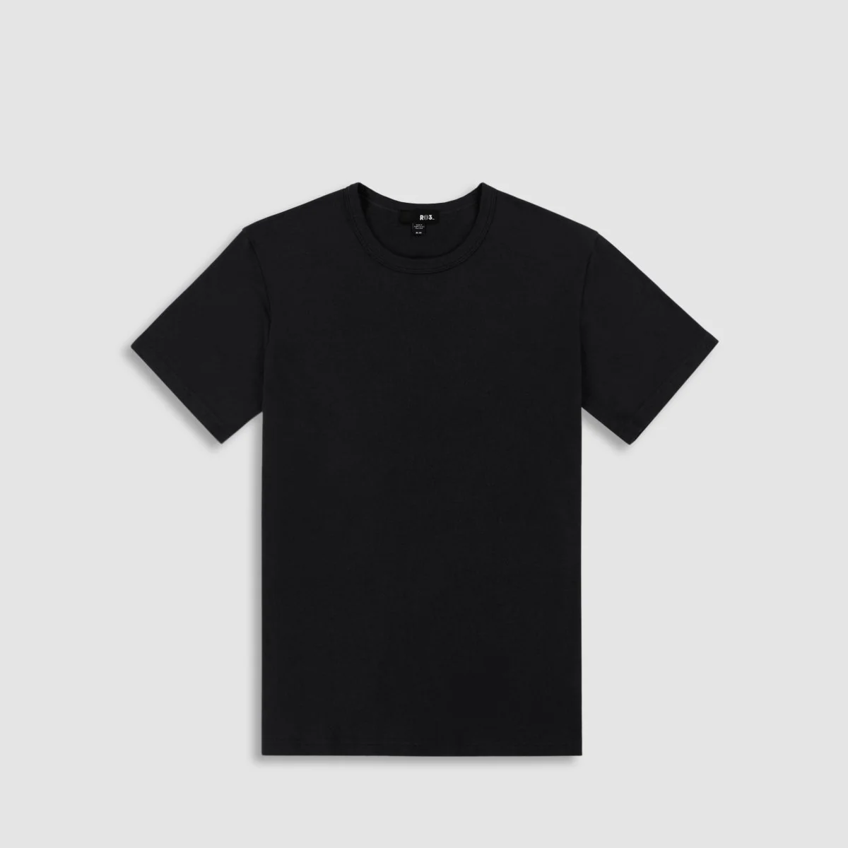RO3 Easy Mesh Crew Neck T-Shirt Black - Image 3