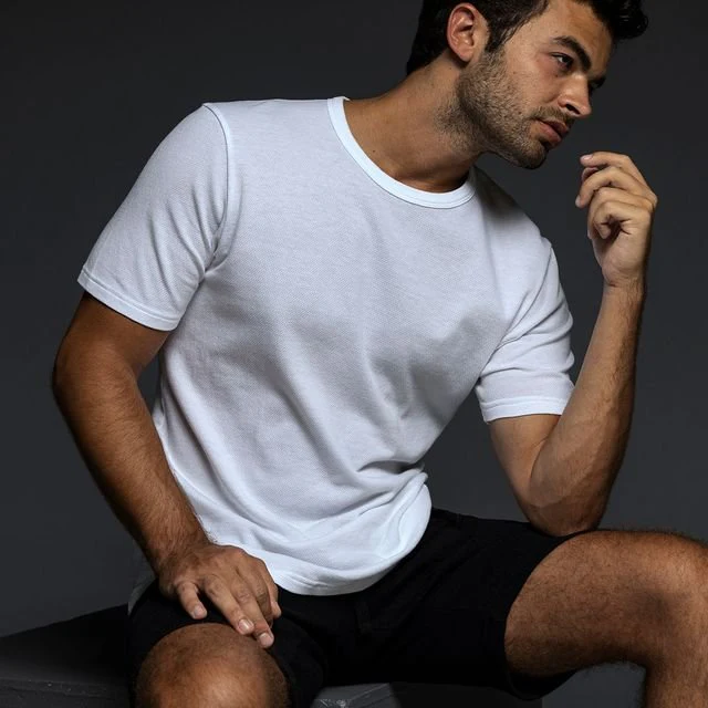 RO3 Easy Mesh Crew Neck T-Shirt White - Image 3