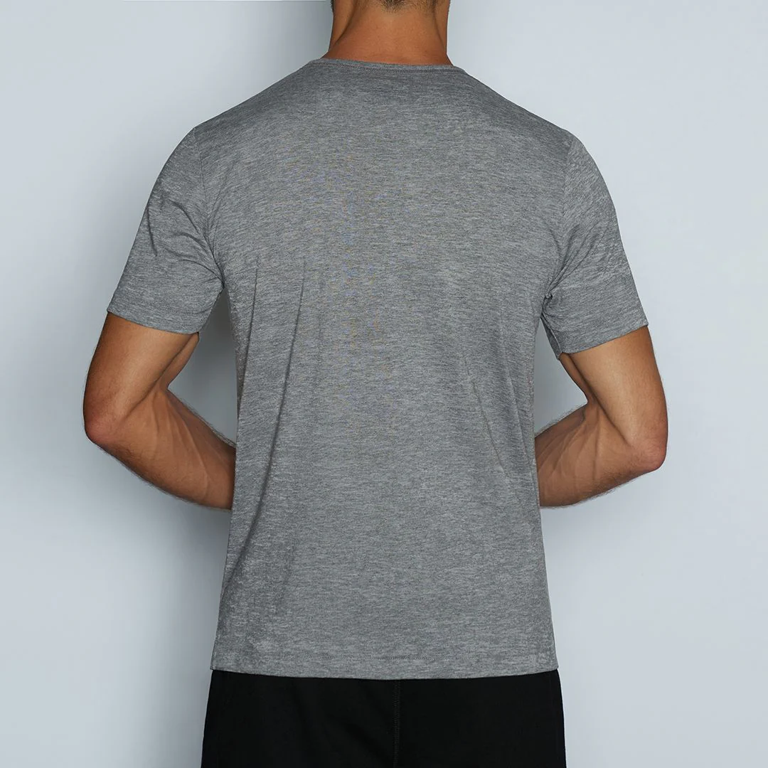 Hand Me Down Crew Neck T-Shirt Smoke Heather - Image 3
