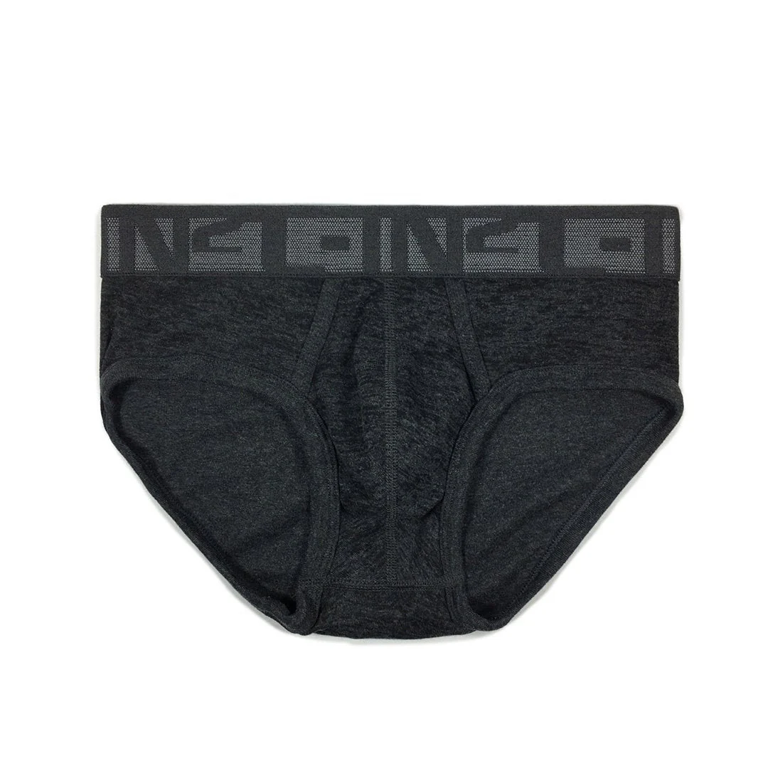 Hand Me Down Mid Rise Brief Coal Heather - Image 4