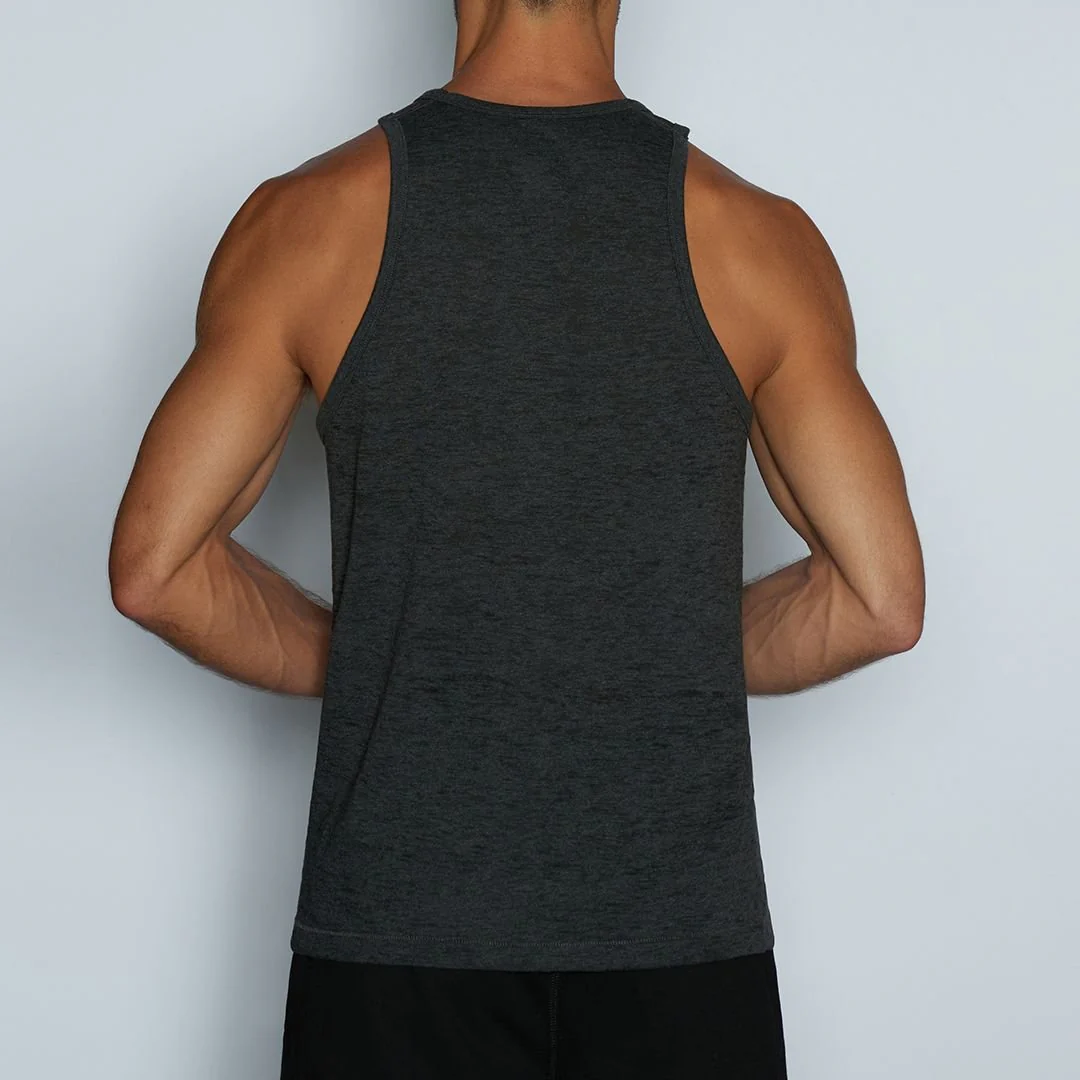 Hand Me Down Relaxed Tank Coal Heather - Image 3