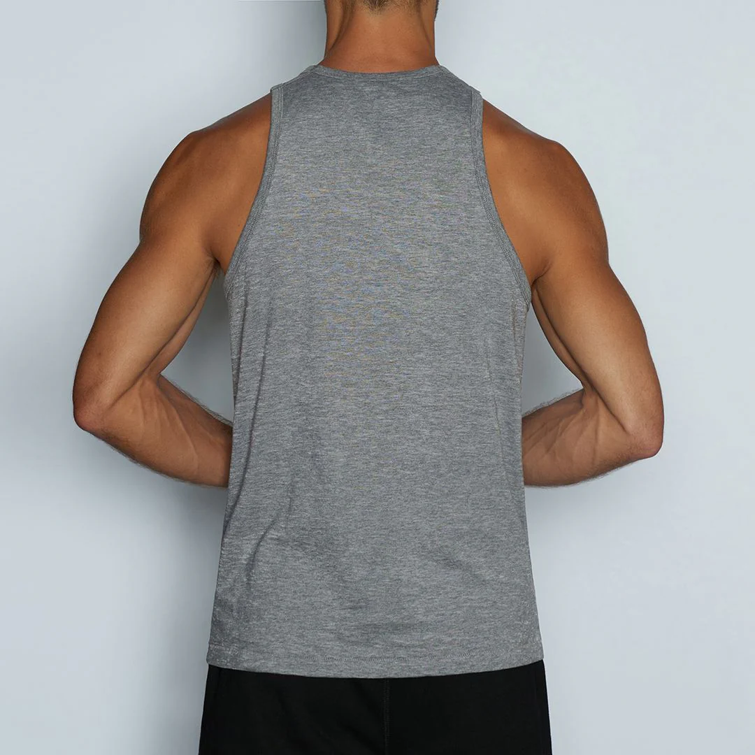Hand Me Down Relaxed Tank Smoke Heather - Image 3