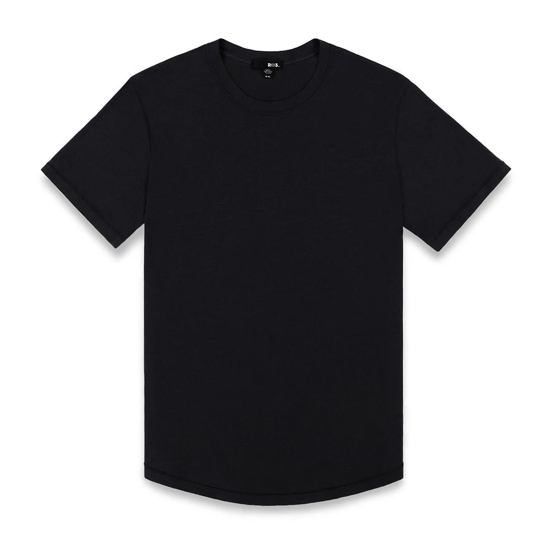 RO3 High Twist Summer Crew Neck T-Shirt Black - Image 3