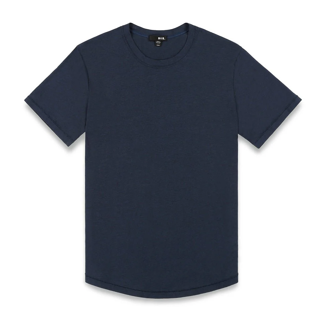 RO3 High Twist Summer Crew Neck T-Shirt Uniform Navy - Image 3