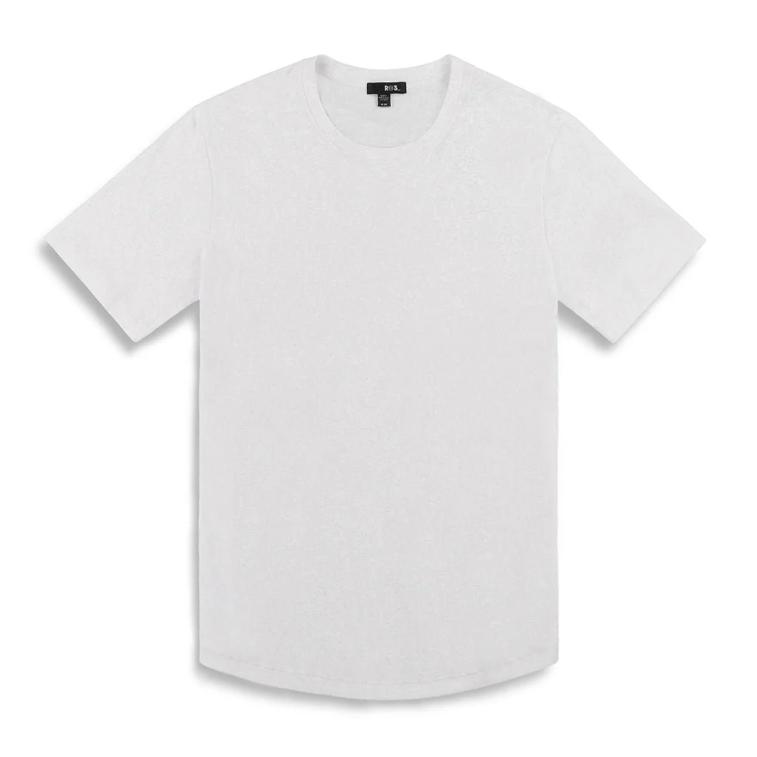 RO3 High Twist Summer Crew Neck T-Shirt White - Image 3