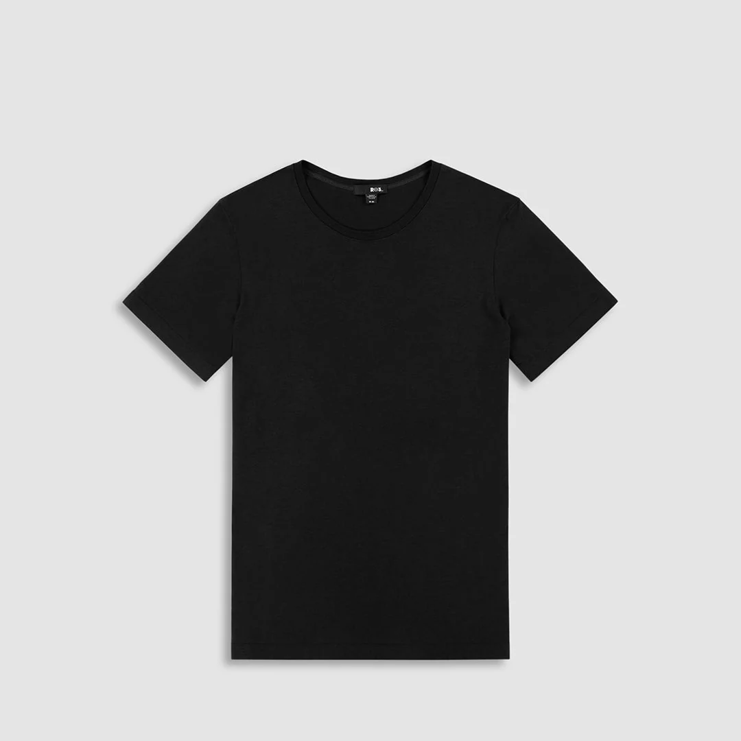 RO3 Jersey Crew Neck T-Shirt Black - Image 3