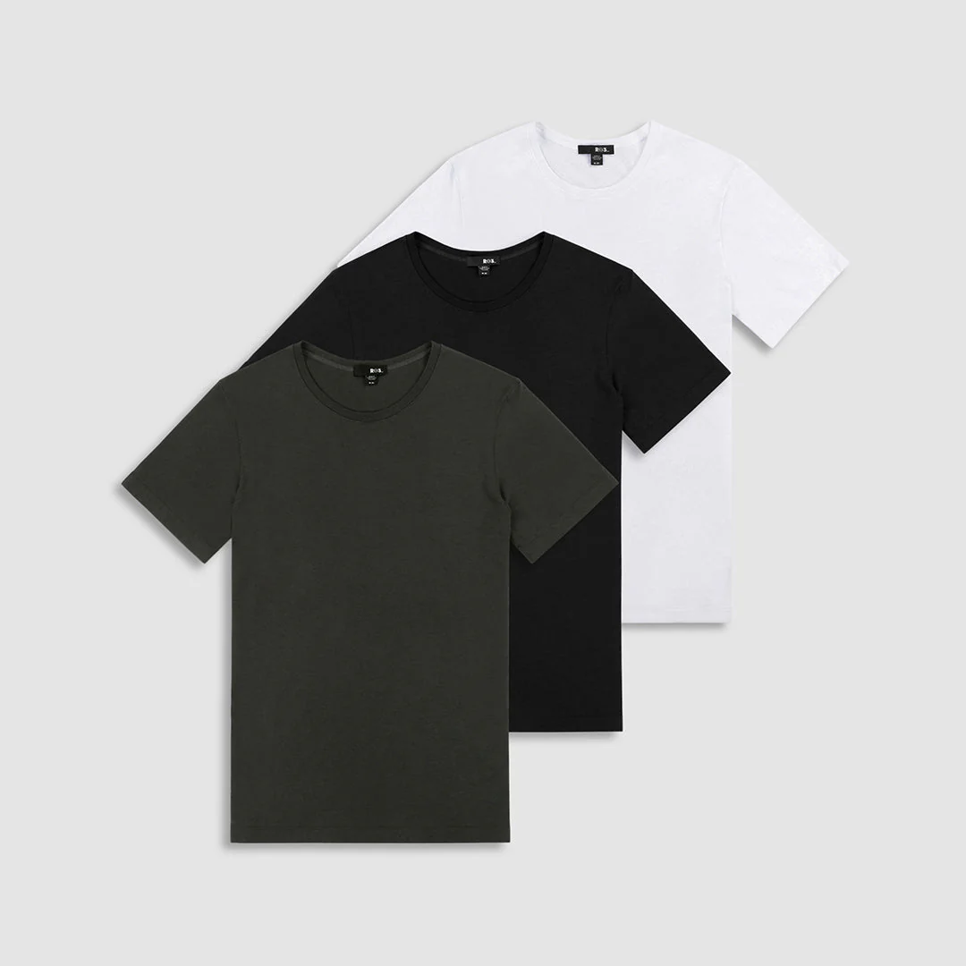 RO3 Jersey Crew Neck T-Shirt White - Image 6