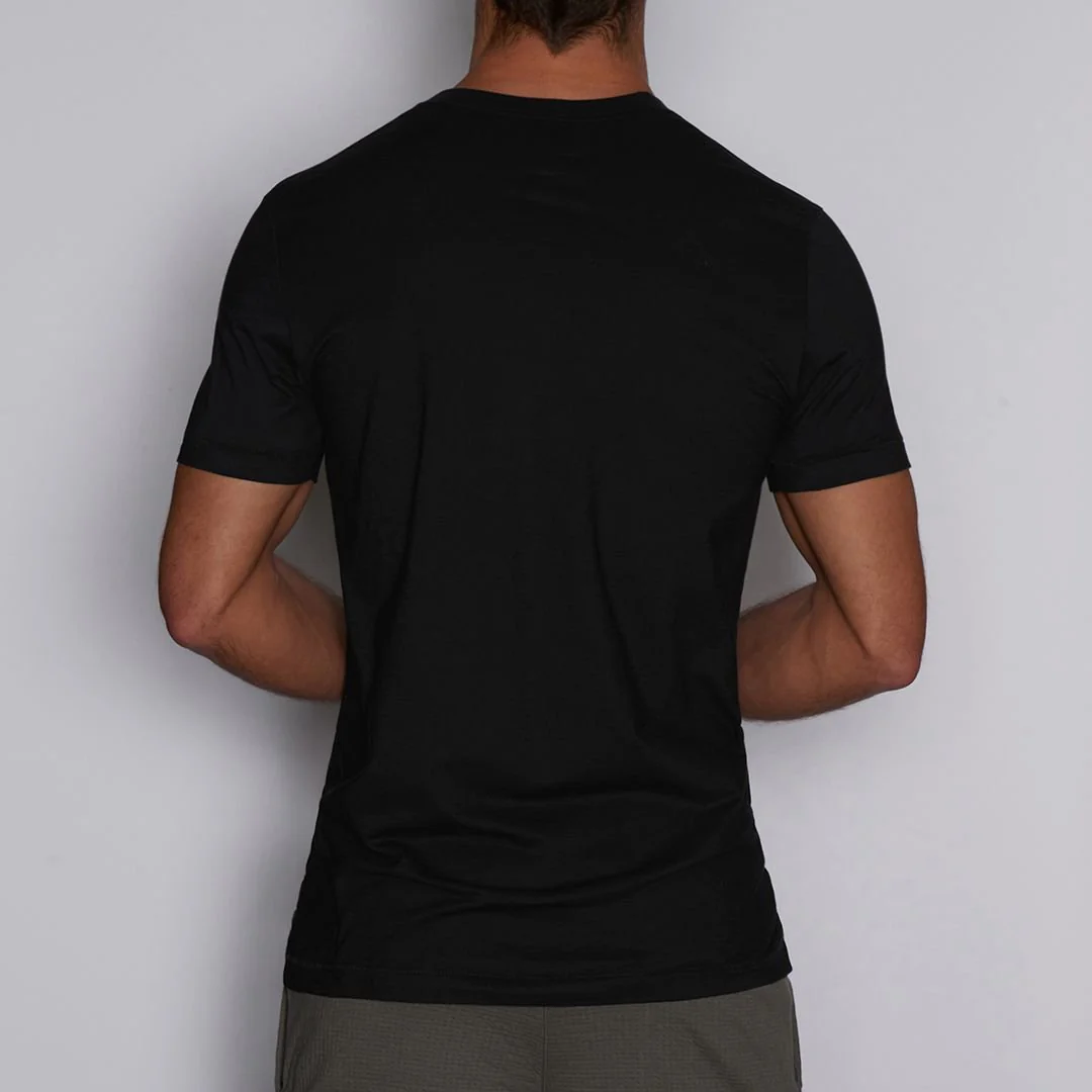 Layers Slim Crew Neck T-Shirt Black - Image 3