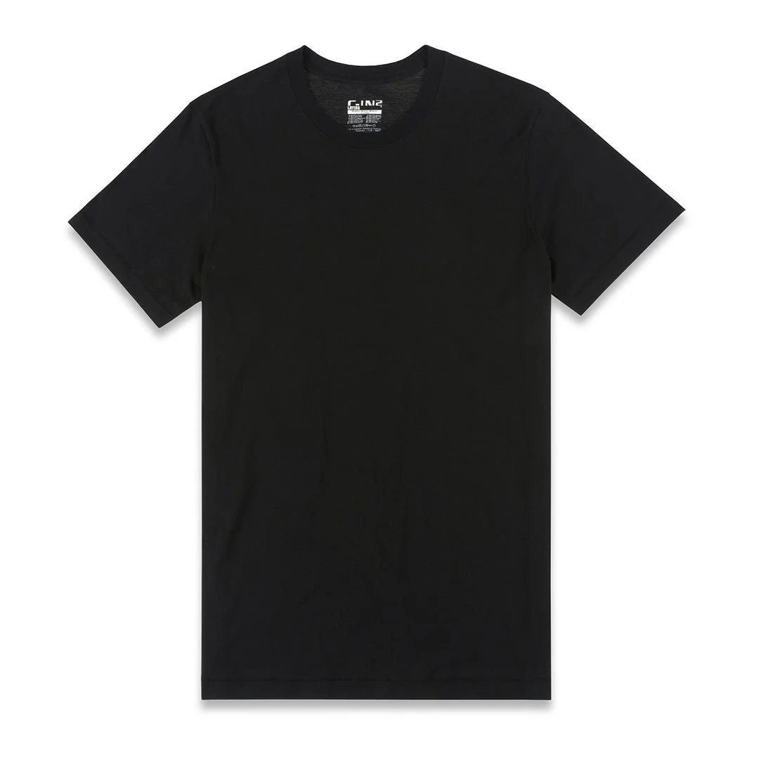 Layers Slim Crew Neck T-Shirt Black - Image 4