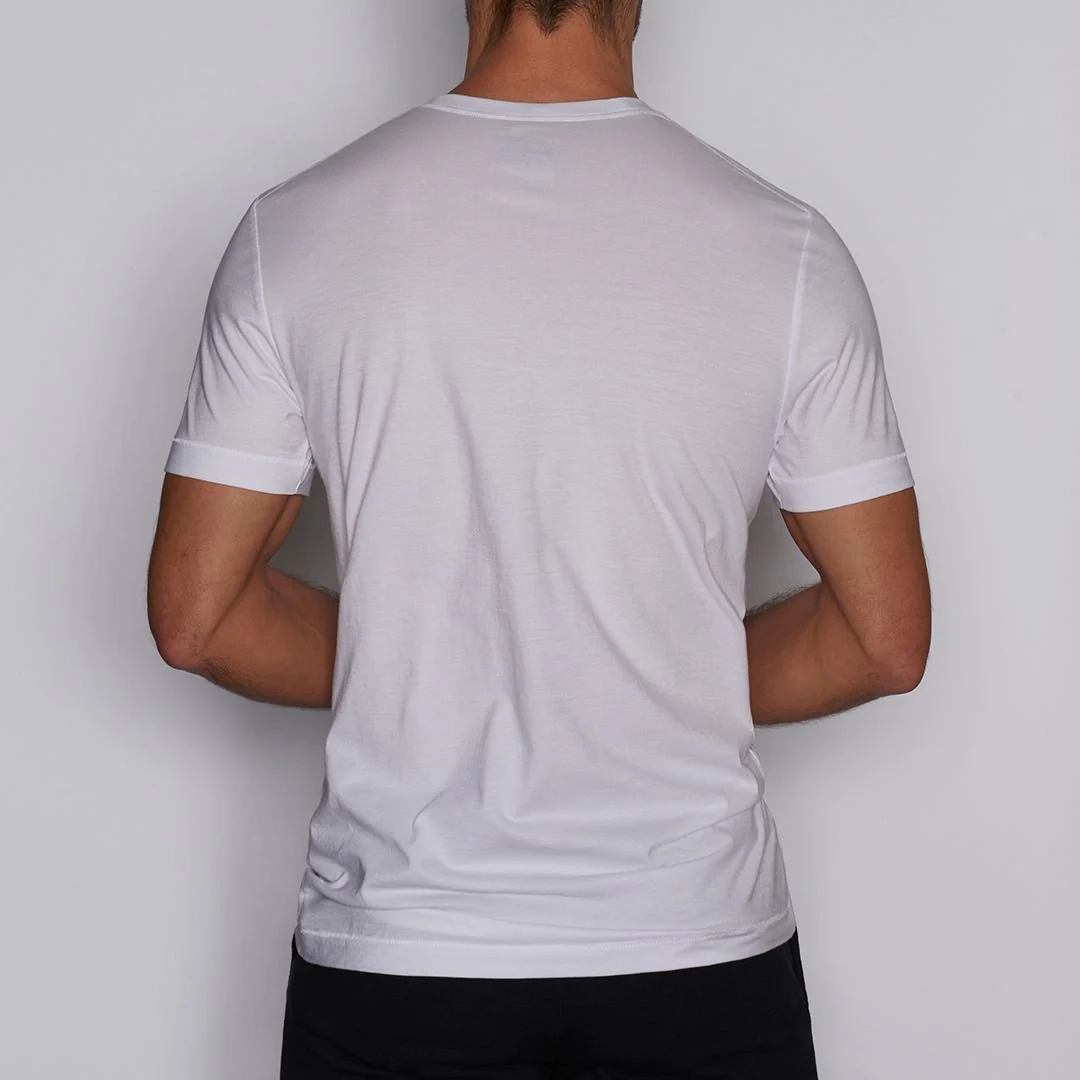 Layers Slim Crew Neck T-Shirt White - Image 3