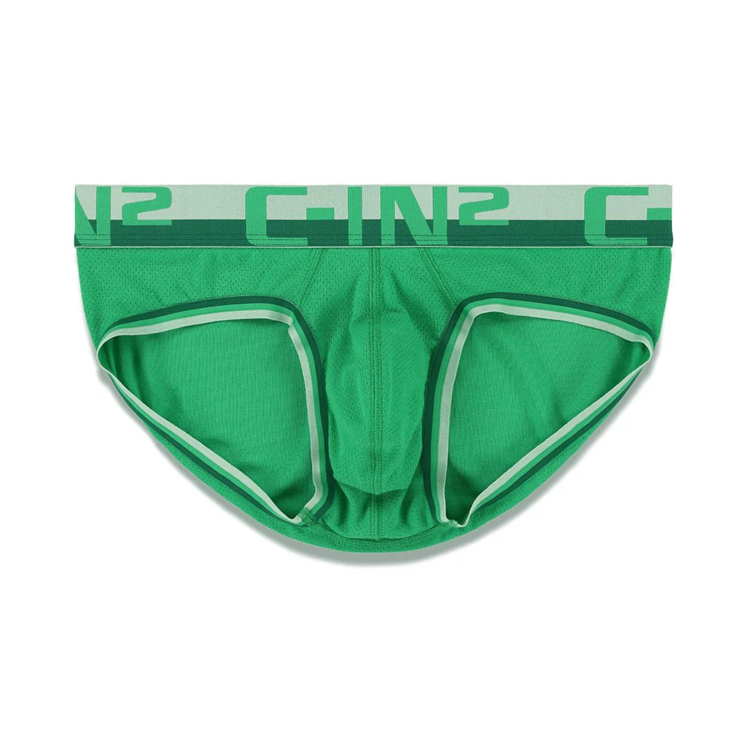 Grip Mesh Low Rise Brief Galileo Green - Image 5