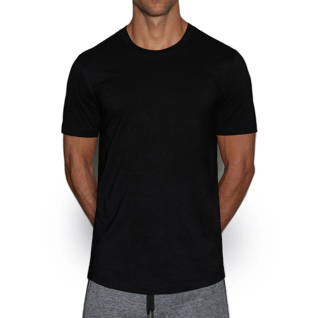 Perfect Pima Relaxed Crew Neck T-Shirt Black - Image 2