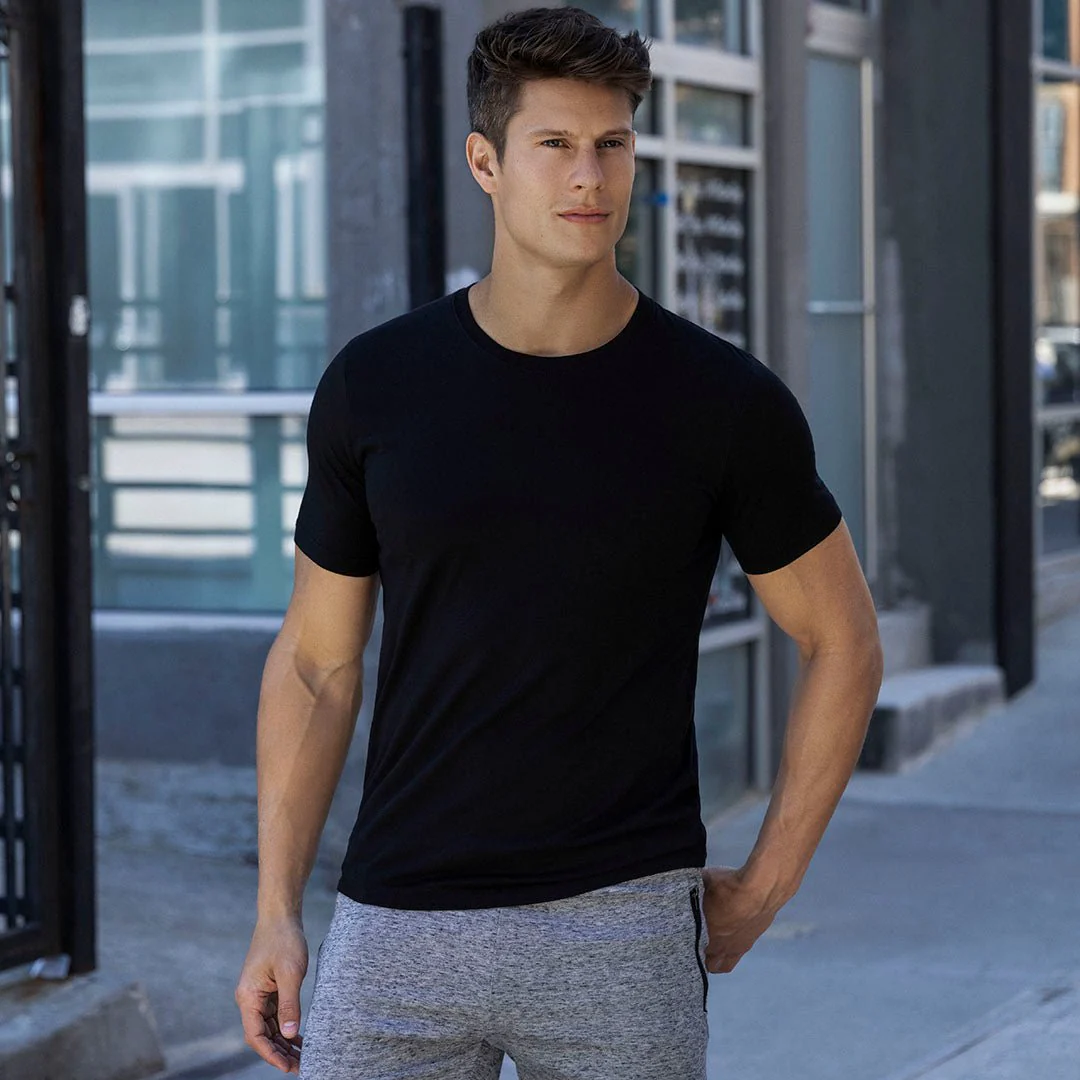 Perfect Pima Relaxed Crew Neck T-Shirt Black - Image 5
