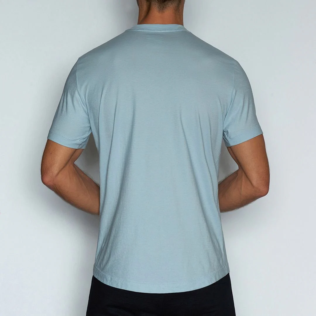 Perfect Pima Relaxed Crew Neck T-Shirt Blythe Blue - Image 2