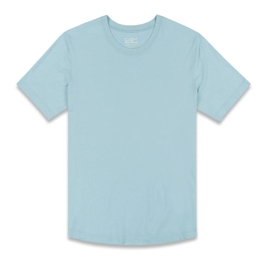 Perfect Pima Relaxed Crew Neck T-Shirt Blythe Blue - Image 3