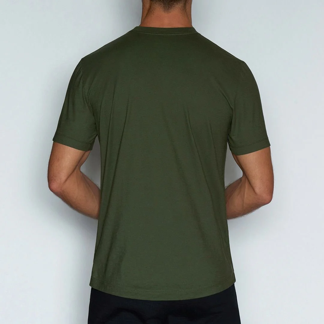 Perfect Pima Relaxed Crew Neck T-Shirt Gladwin Green - Image 2