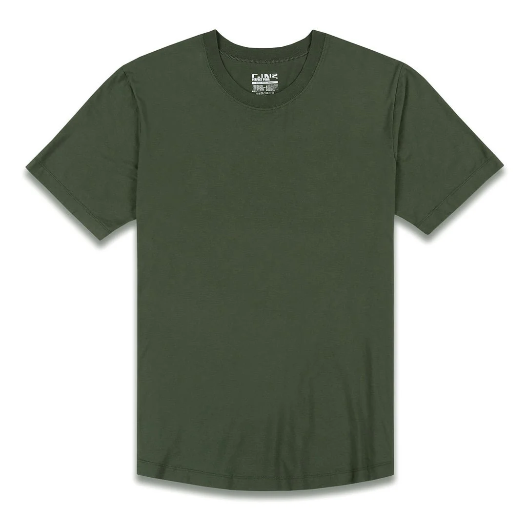 Perfect Pima Relaxed Crew Neck T-Shirt Gladwin Green - Image 3