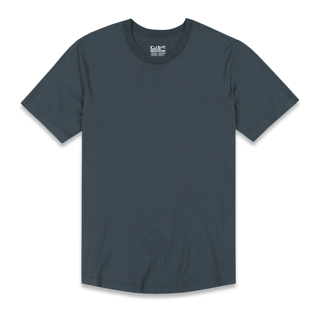 Perfect Pima Relaxed Crew Neck T-Shirt Niles Navy - Image 3