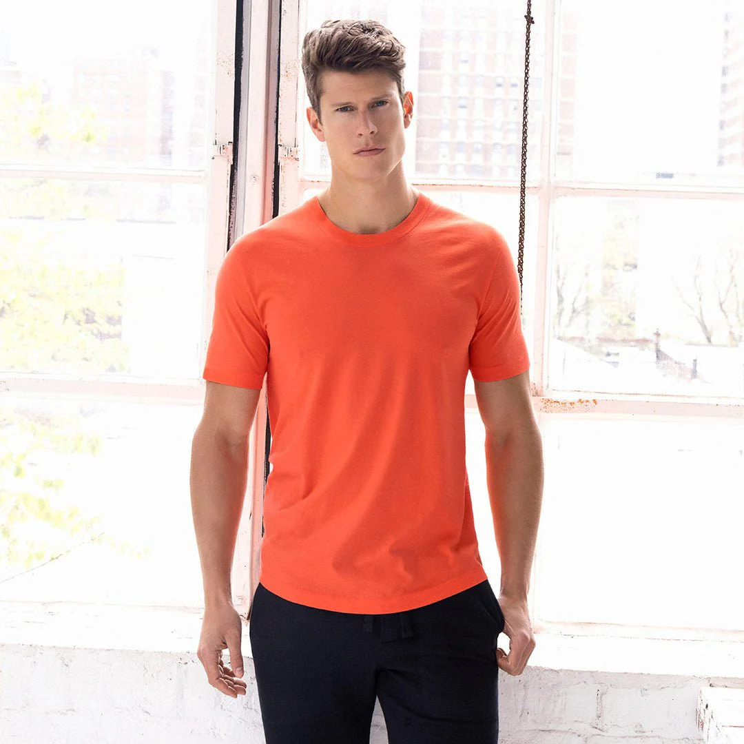 Perfect Pima Relaxed Crew Neck T-Shirt Rylee Red - Image 5