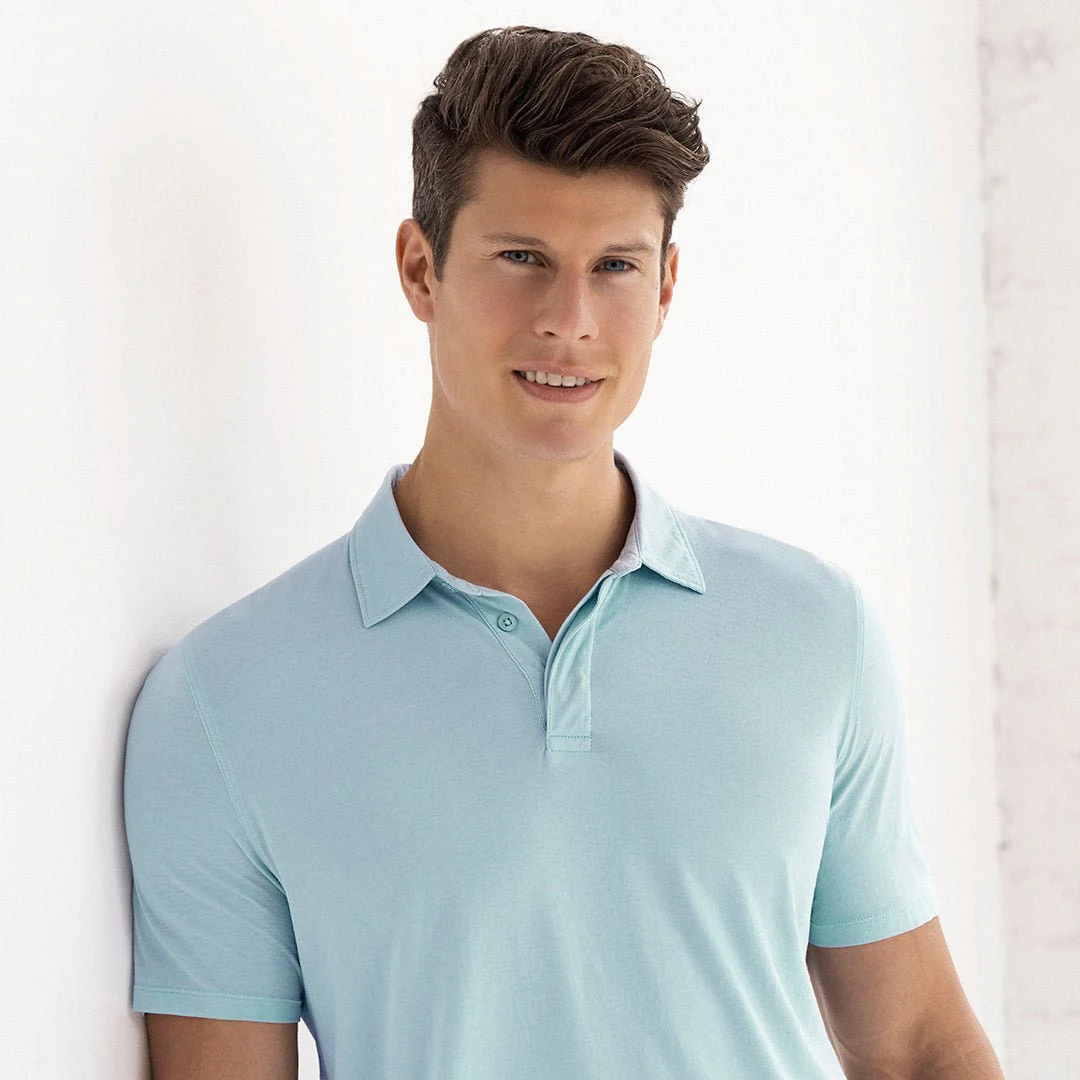 Perfect Pima Relaxed Polo Blythe Blue - Image 5