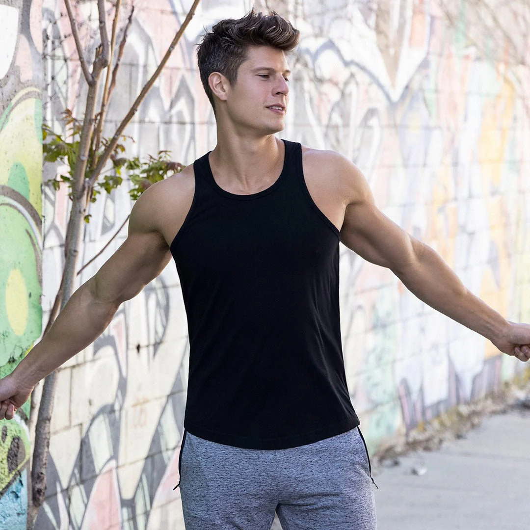 Perfect Pima Relaxed Tank Black