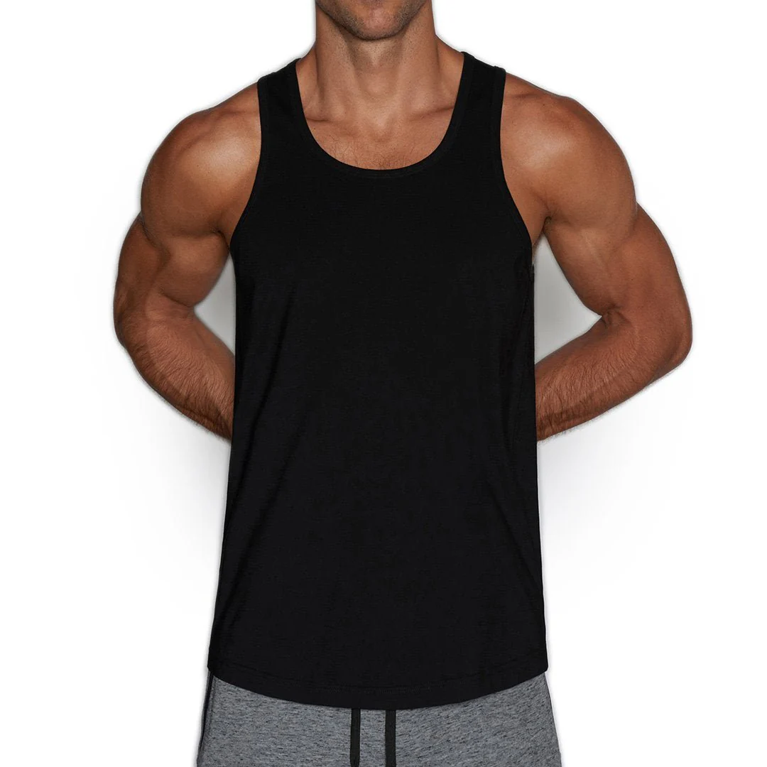 Perfect Pima Relaxed Tank Black - Image 2