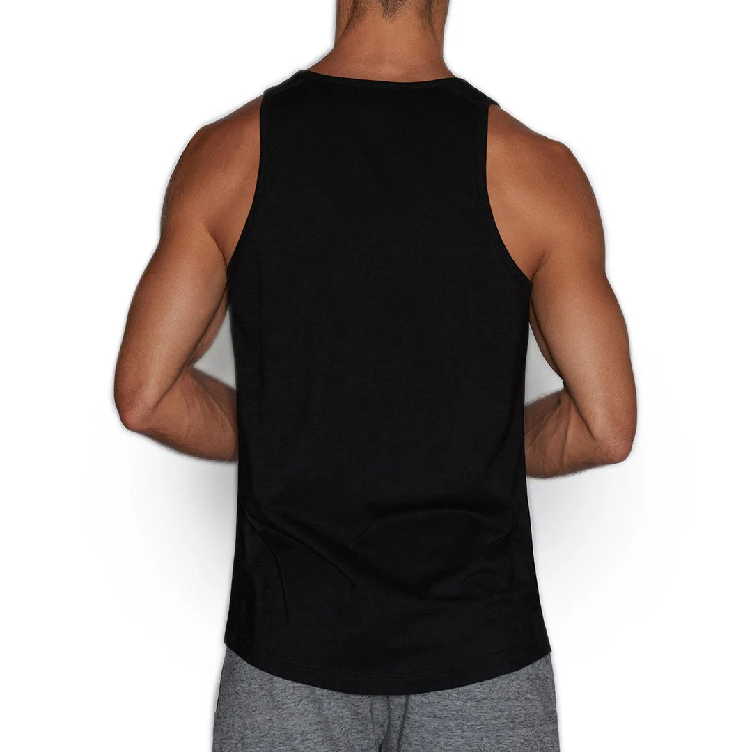 Perfect Pima Relaxed Tank Black - Image 3