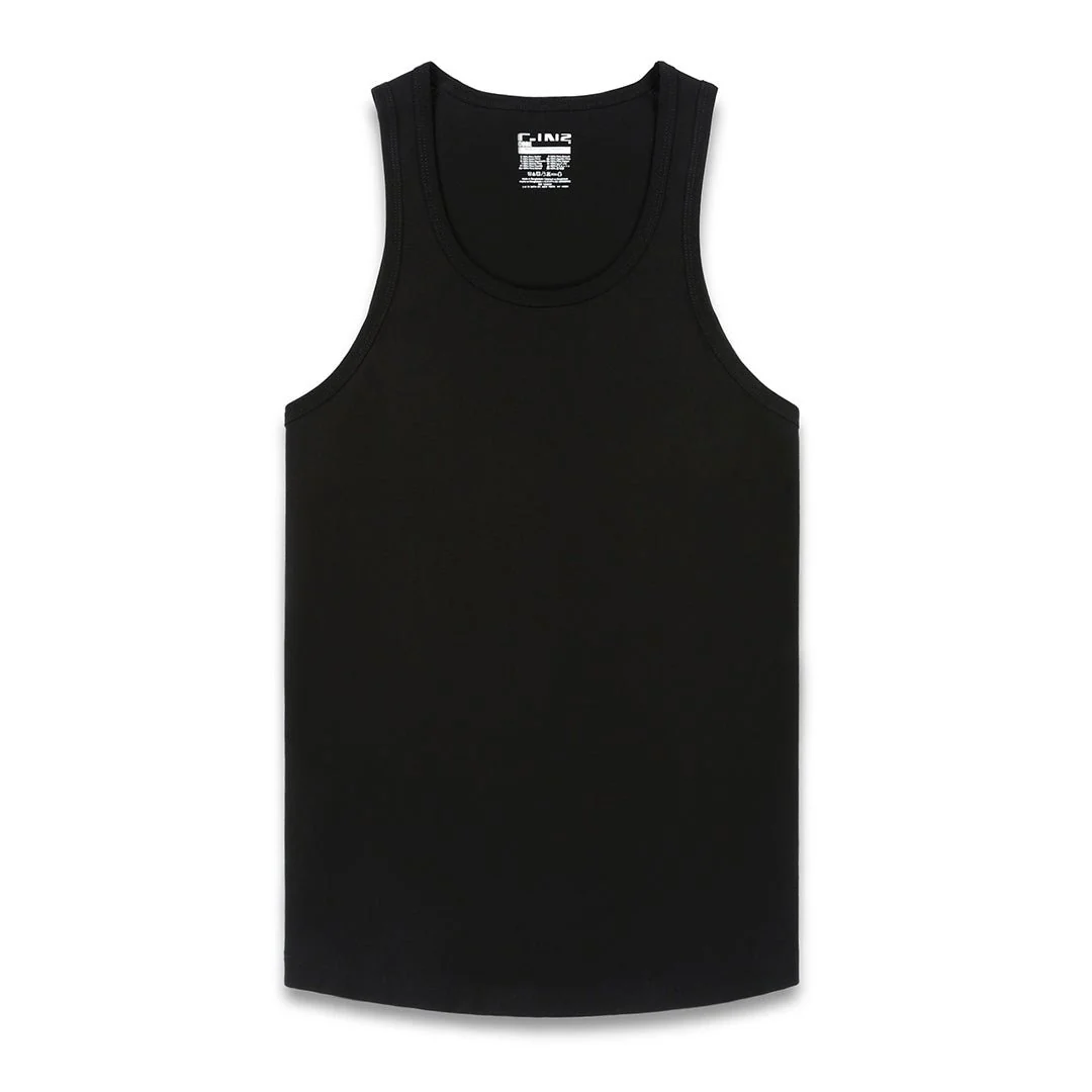 Perfect Pima Relaxed Tank Black - Image 4