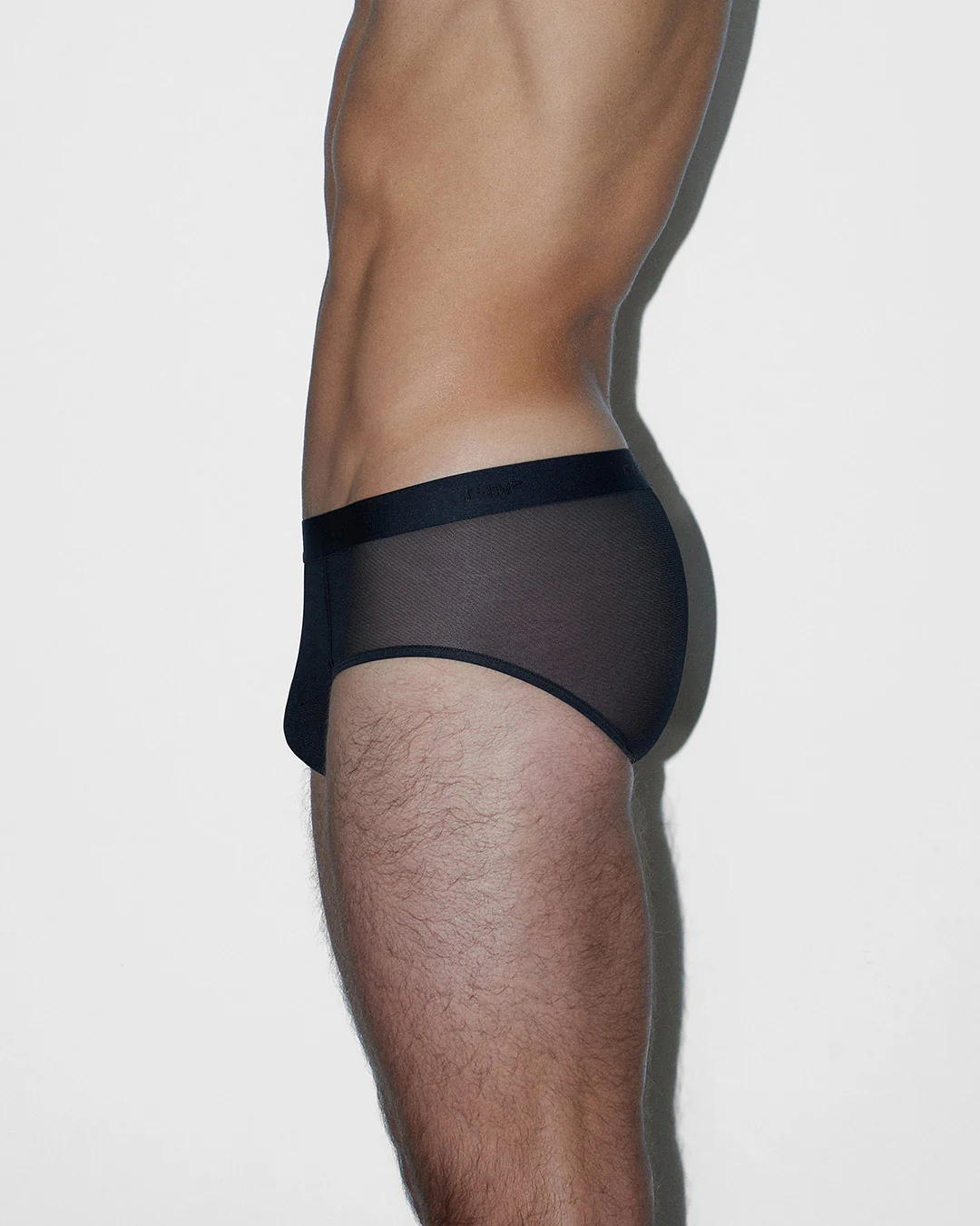 Sheer Fly Front Brief Black - Image 3