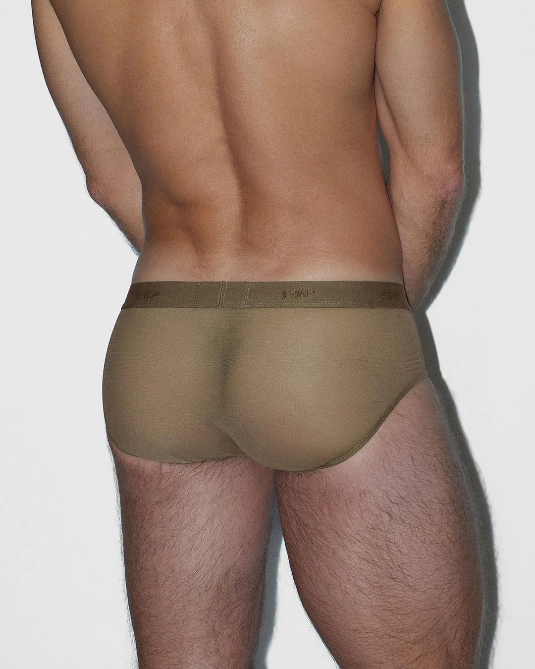 Sheer Fly Front Brief Dark Nude - Image 3