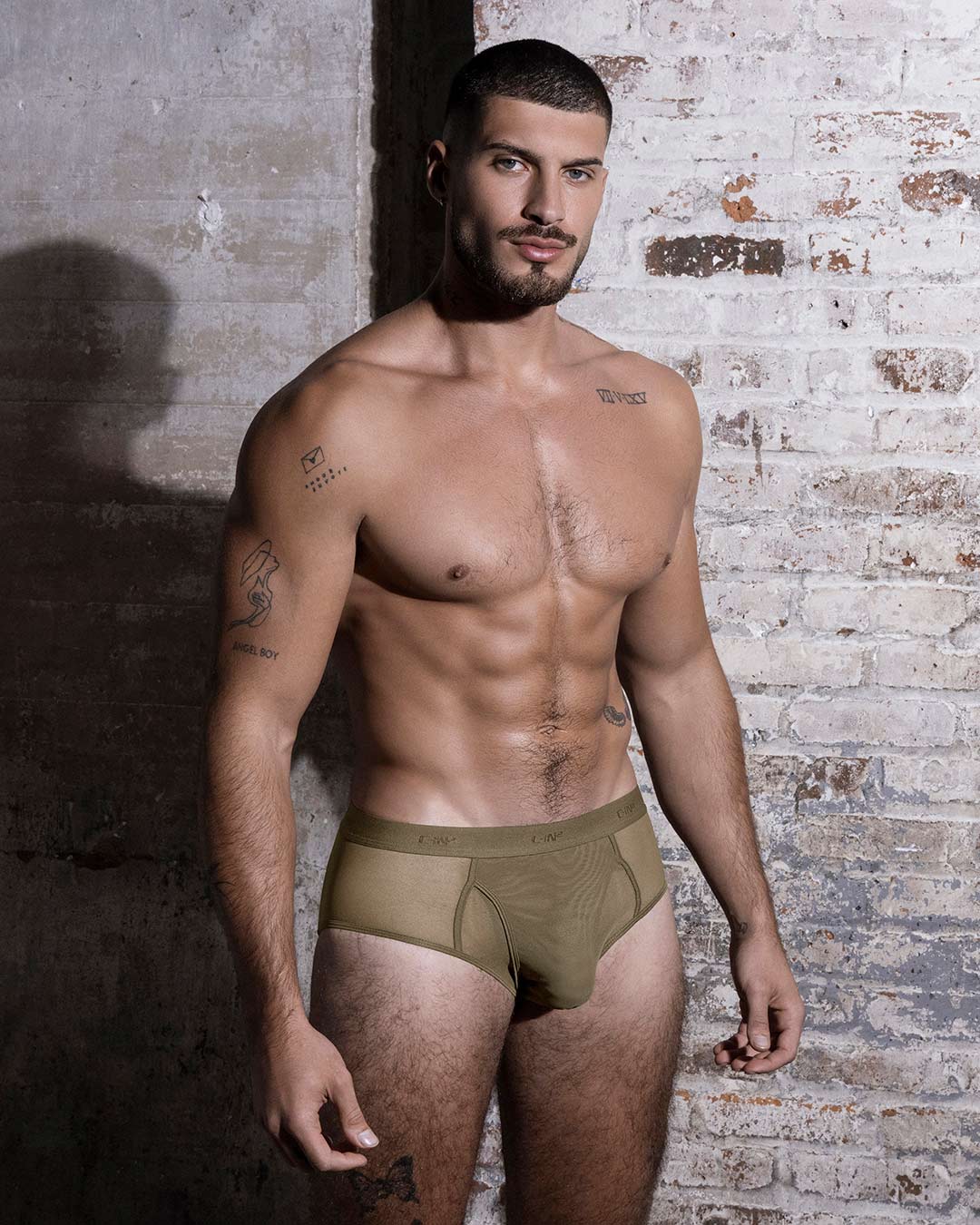 Sheer Fly Front Brief Dark Nude - Image 5