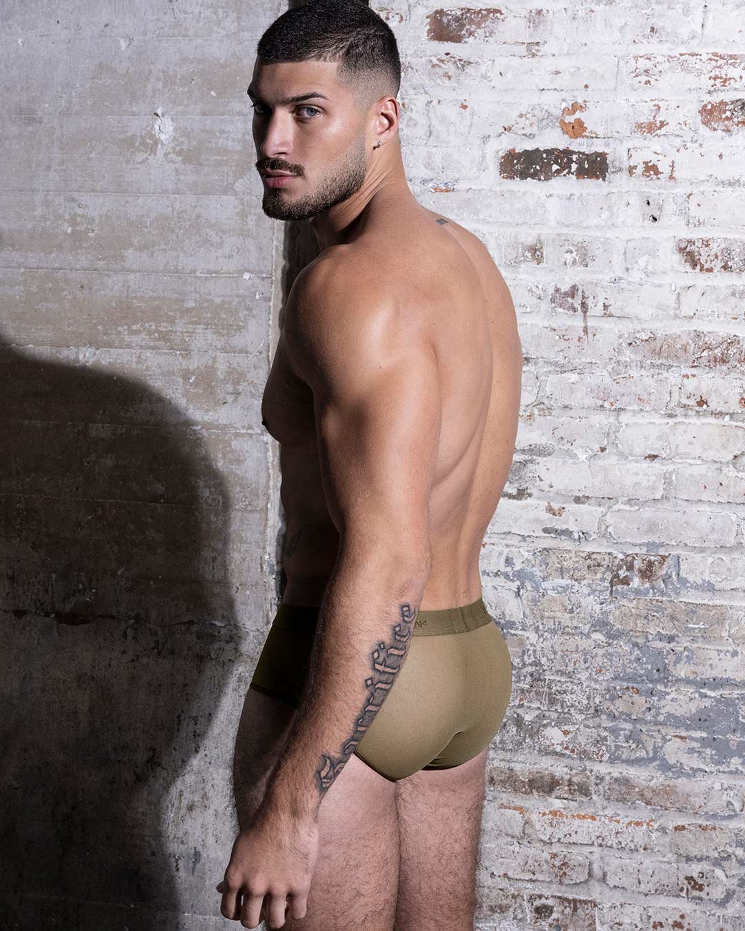 Sheer Fly Front Brief Dark Nude - Image 8