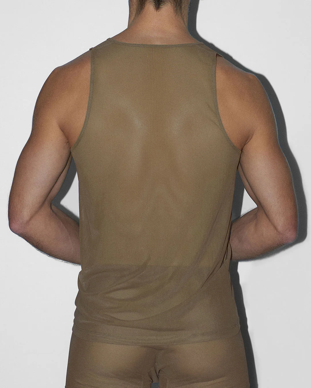 Sheer Relaxed Tank Dark Nude - Image 3