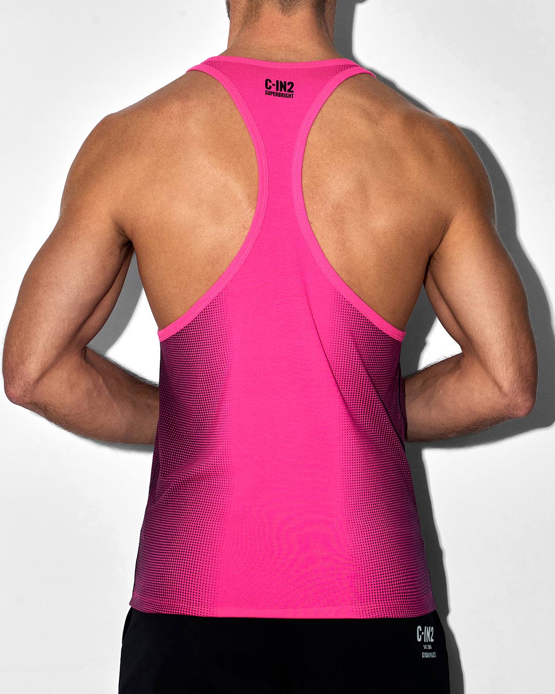 Super Bright Racerback Tank Neon Pink - Image 3