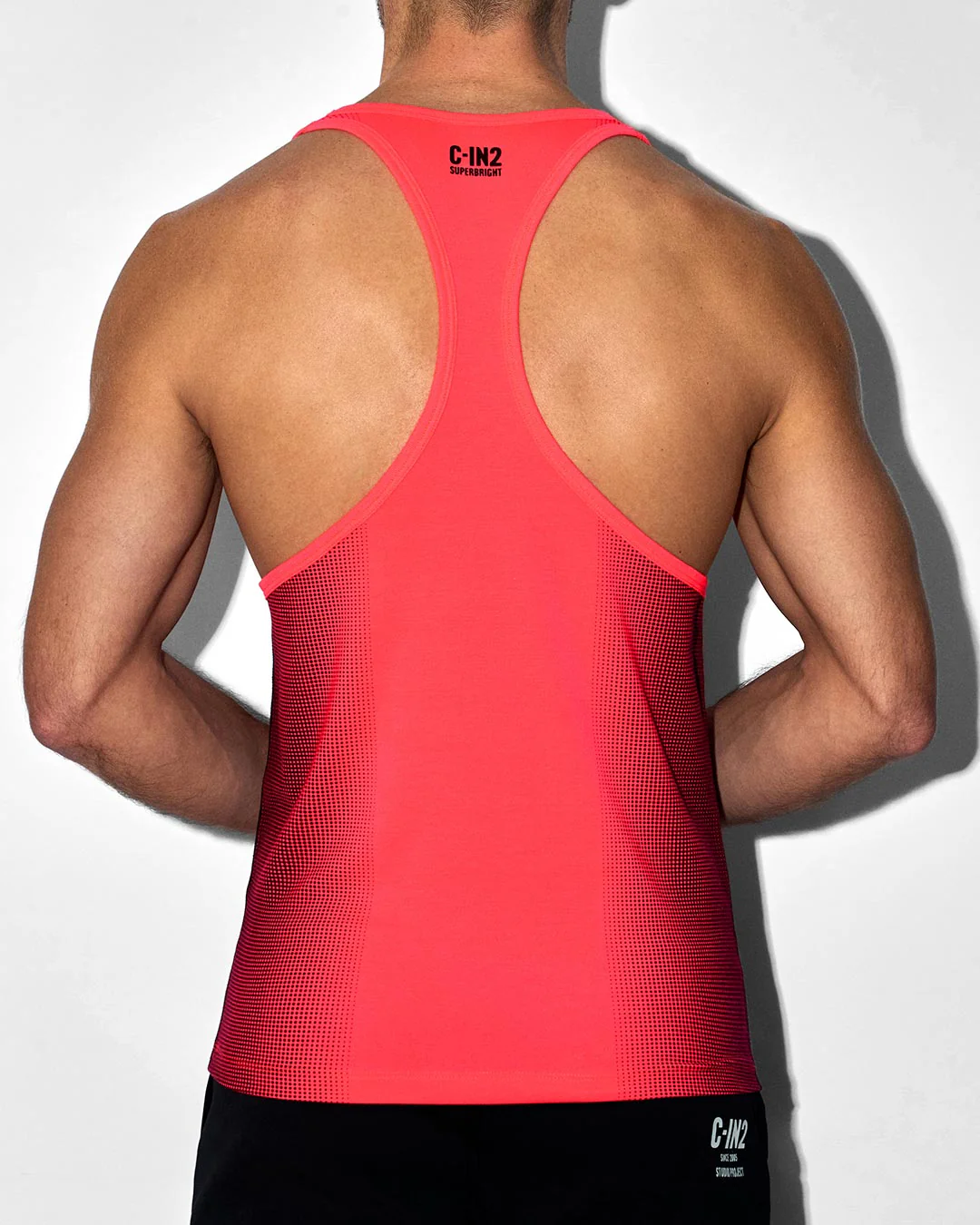Super Bright Racerback Tank Neon Red - Image 3