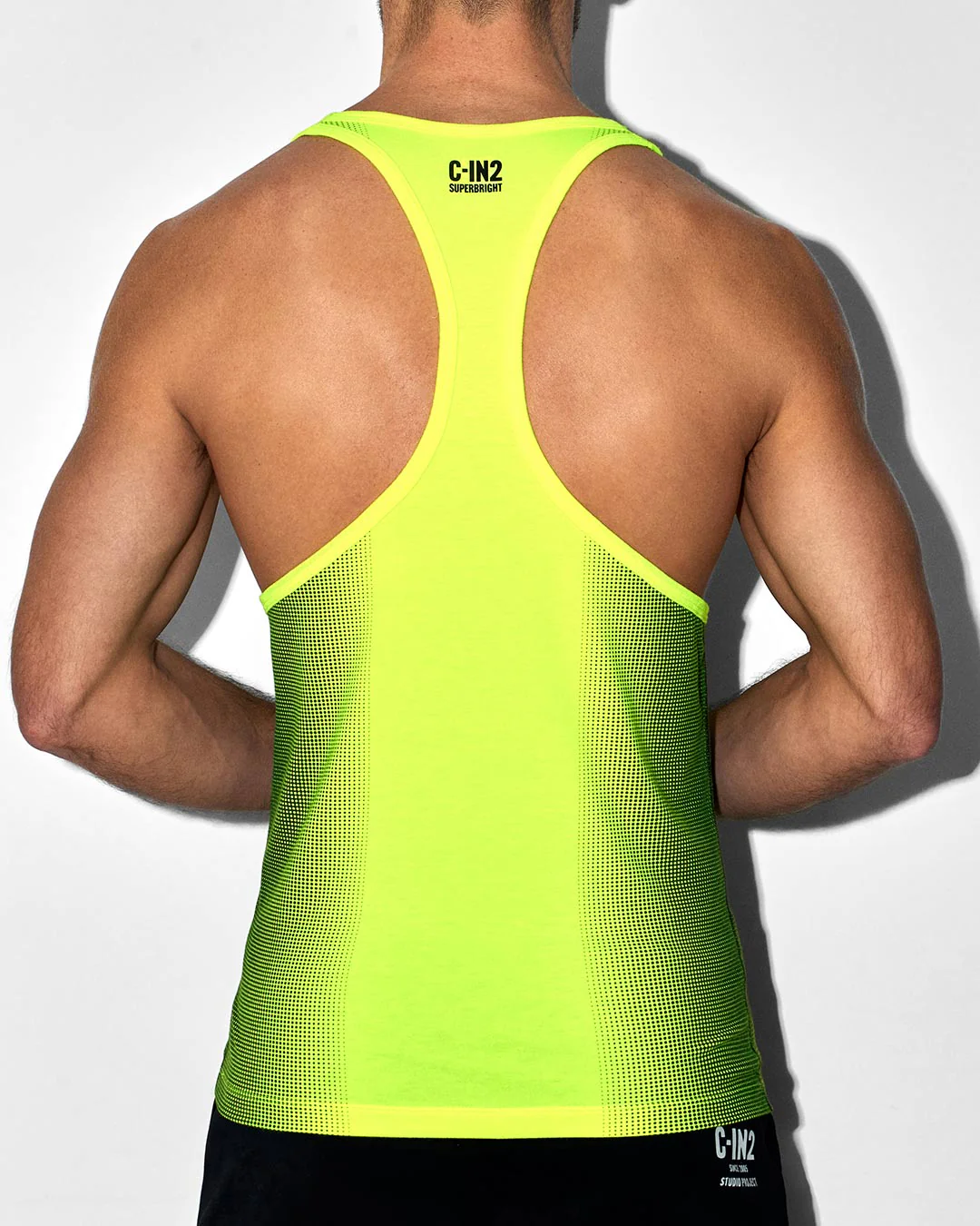 Super Bright Racerback Tank Neon Yellow - Image 3