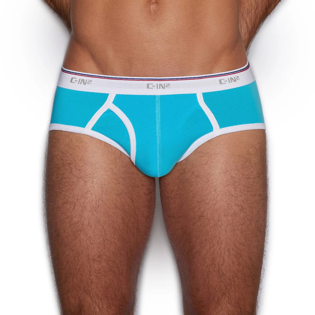 Throwback Fly Front Brief Benicio Blue - Image 2