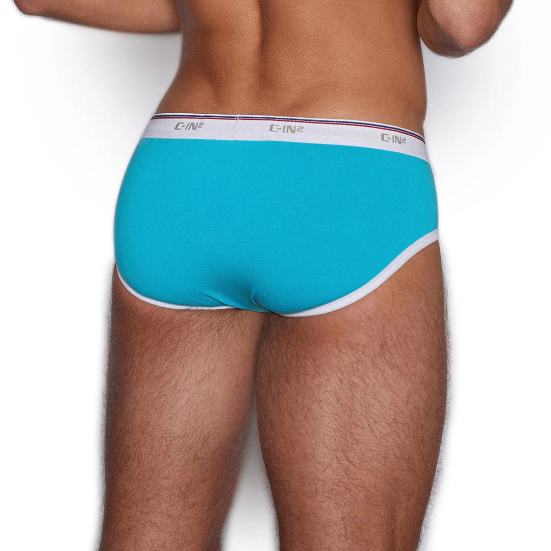 Throwback Fly Front Brief Benicio Blue - Image 3