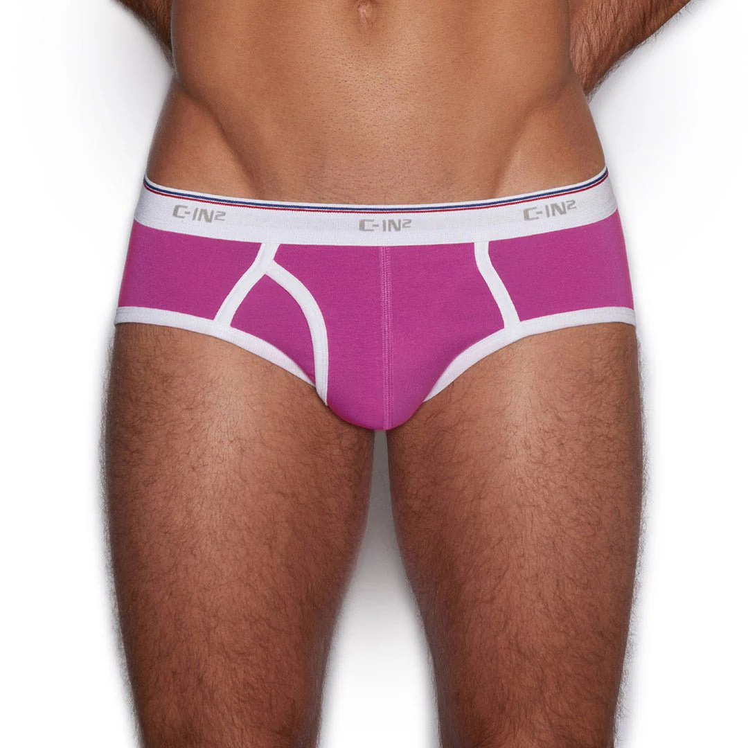 Throwback Fly Front Brief Pierre Pink - Image 2