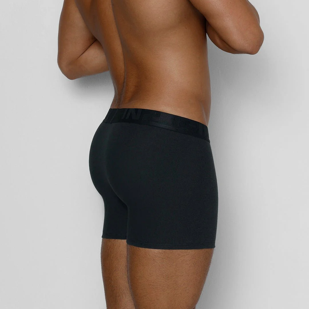 Quick-Dry Boxer Brief with Guard Rail Night Navy - Image 3