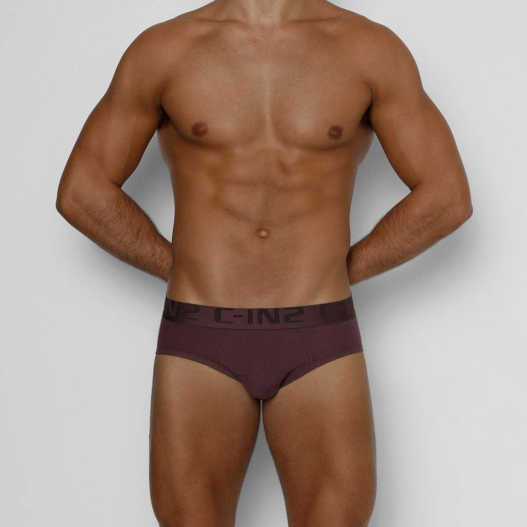 Quick-Dry Low Rise Brief Burgundy Red - Image 2
