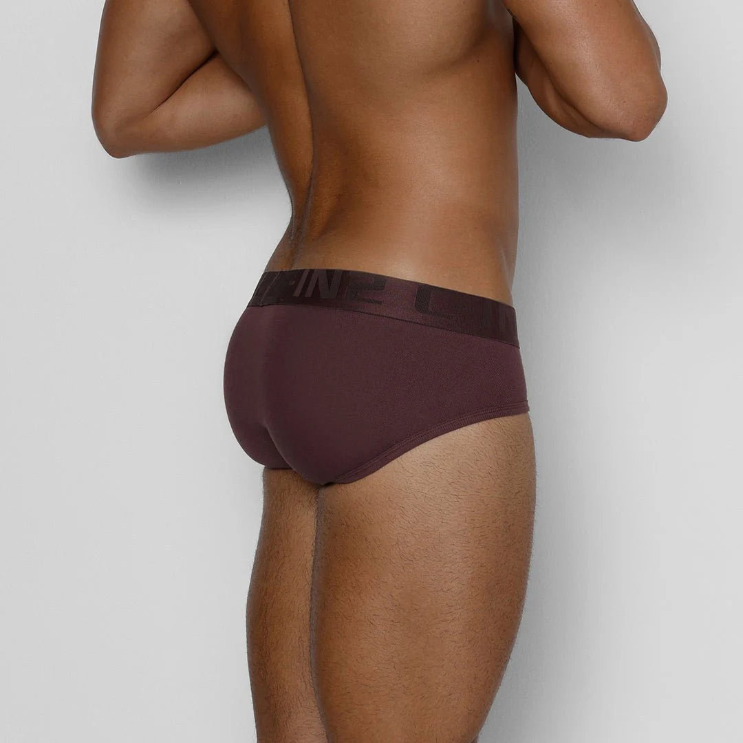 Quick-Dry Low Rise Brief Burgundy Red - Image 3